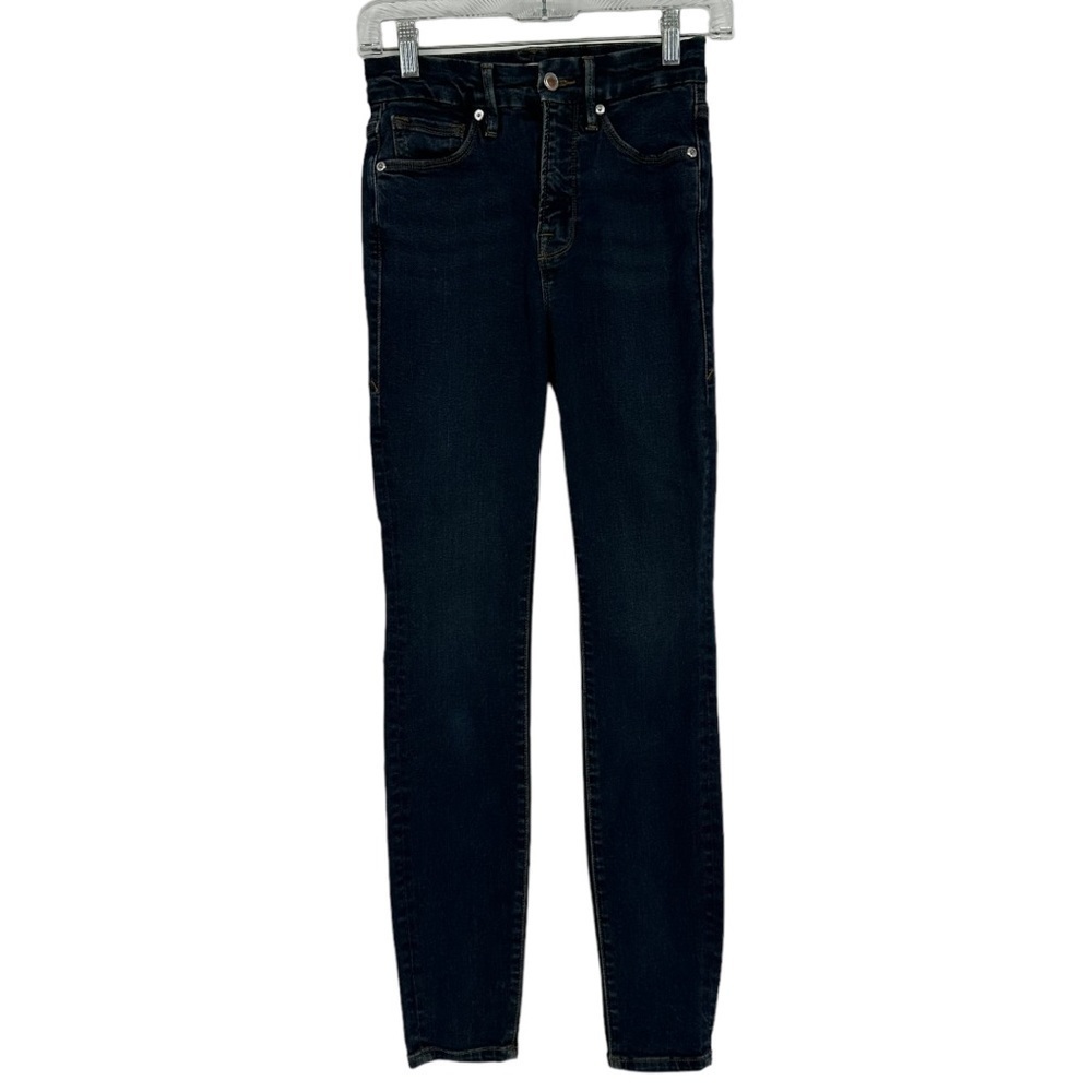 Good American Good Waist Dark Wash Skinny Jeans Size 0/24